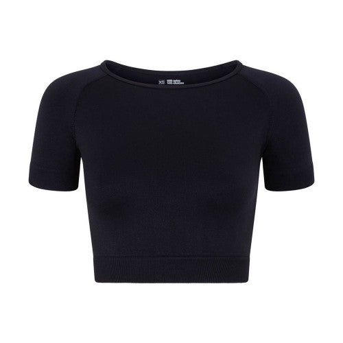 Front - Silky Womens/Ladies Plain Active Crop Top