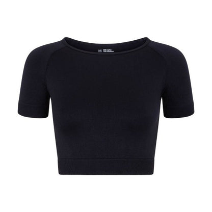 Front - Silky Womens/Ladies Plain Active Crop Top