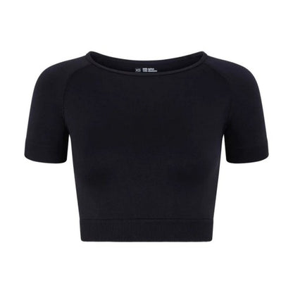 Front - Silky Girls Plain Crop Top