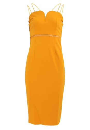 Front - Girls On Film Womens/Ladies Midas Touch Sweetheart Midi Dress