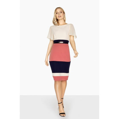 Front - Paper Dolls Womens/Ladies Cannes Stripe Panel Dress