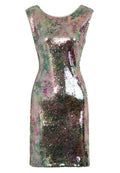 Front - Girls On Film Womens/Ladies Aion Metallic Sequin Dress