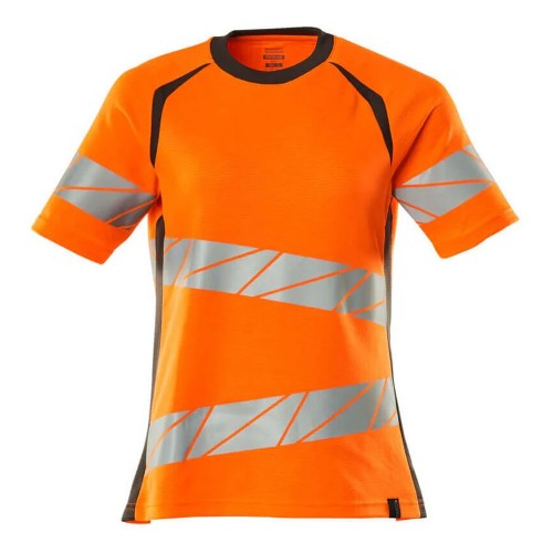 Front - Mascot Womens/Ladies Accelerate Safe Hi-Vis T-Shirt