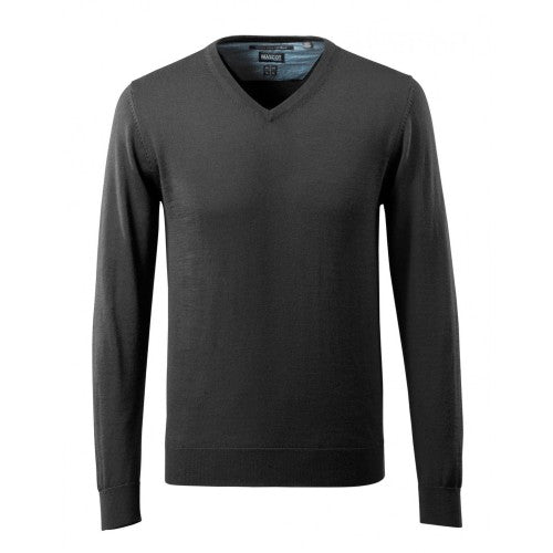 Front - Mascot Mens Frontline Knitted V Neck Modern Jumper
