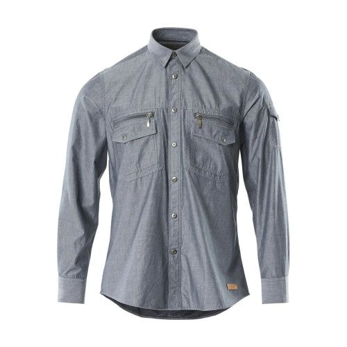 Front - Mascot Mens Crossover Norwood Chambray Shirt