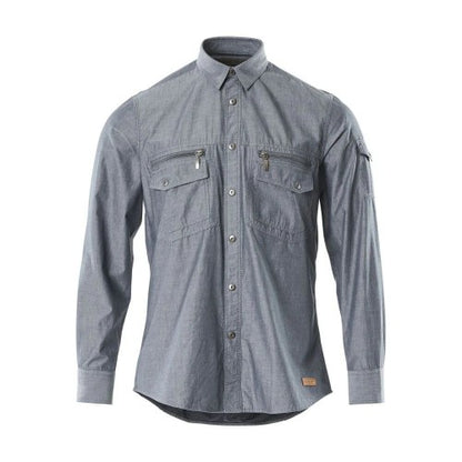 Front - Mascot Mens Crossover Norwood Chambray Shirt