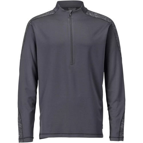 Front - Mascot Mens Customised Half Zip Long-Sleeved T-Shirt