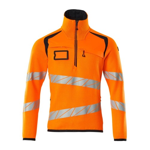 Front - Mascot Mens Accelerate Safe Knitted Half Zip Jumper
