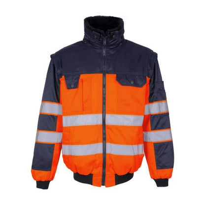 Front - Mascot Mens Safe Image Livigno Hi-Vis Pilot Jacket