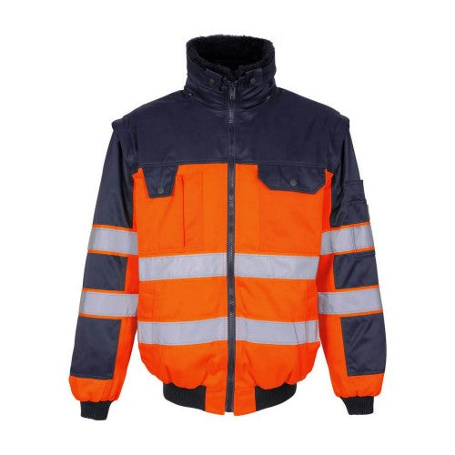 Front - Mascot Mens Safe Image Livigno Hi-Vis Pilot Jacket