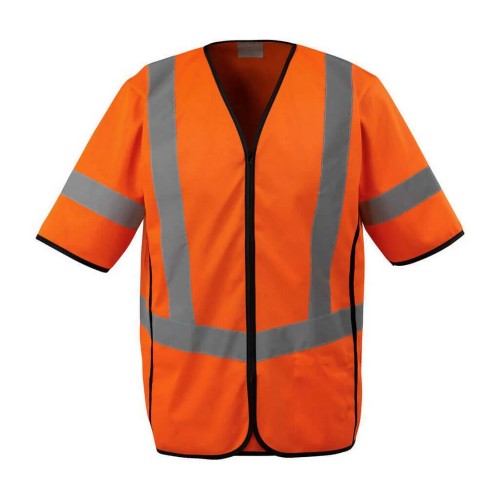 Front - Mascot Unisex Adult Safe Supreme Packwood Short-Sleeved Hi-Vis Vest