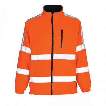 Front - Mascot Mens Safe Arctic Hi-Vis Safety Fleece Jacket