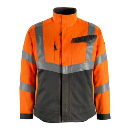 Front - Mascot Mens Safe Supreme Oxford Hi-Vis Jacket