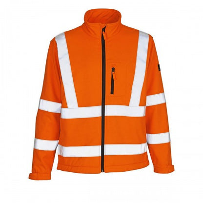 Front - Mascot Mens Calgary Safe Arctic Hi-Vis Soft Shell Jacket