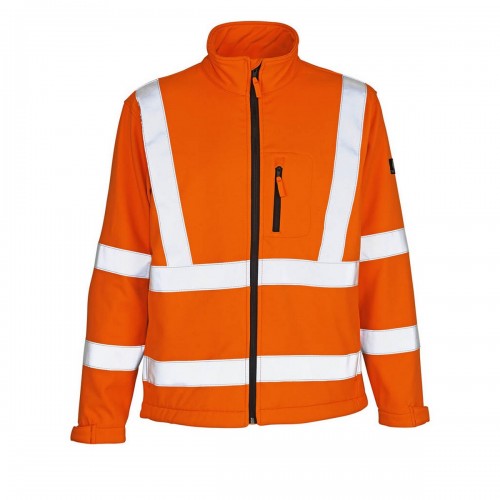 Front - Mascot Mens Calgary Safe Arctic Hi-Vis Soft Shell Jacket