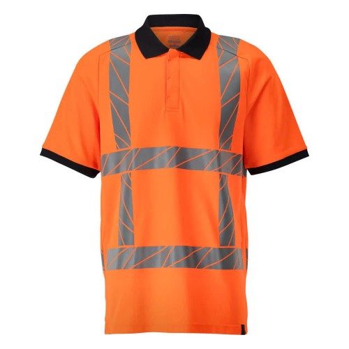 Front - Mascot Mens Accelerate Safe Slim Hi-Vis Polo Shirt