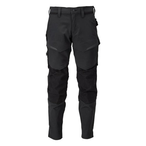 Front - Mascot Mens Customised Knee Pad Pockets Fitted Trousers