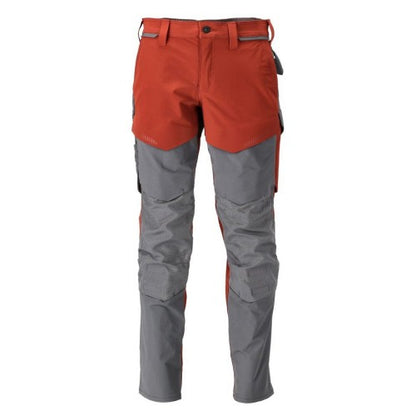 Front - Mascot Mens Customised Knee Pad Pockets Long Work Trousers