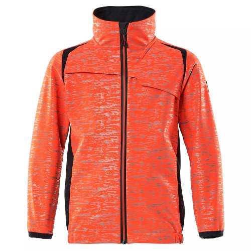 Front - Mascot Childrens/Kids Accelerate Safe High-Vis Soft Shell Jacket