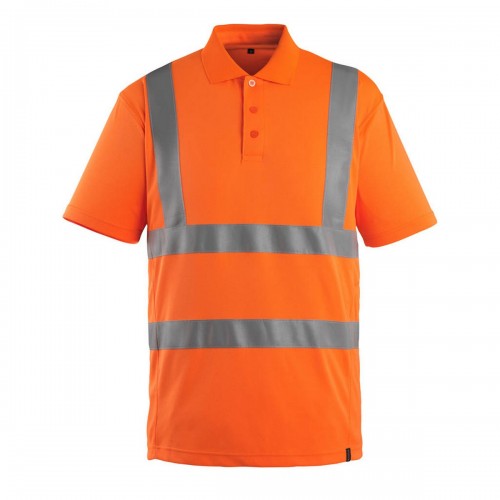 Front - Mascot Unisex Adult Safe Classic Hi-Vis Polo Shirt