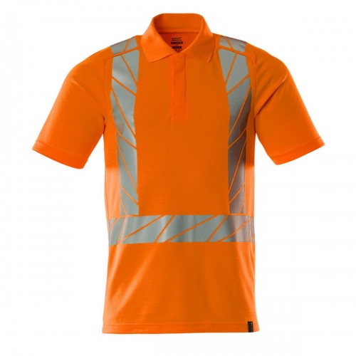 Front - Mascot Unisex Adult Accelerate Safe Hi-Vis Polo Shirt