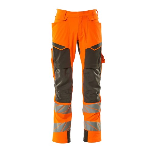 Front - Mascot Mens Accelerate Safe Recycled Knee Pad Pockets Work Trousers