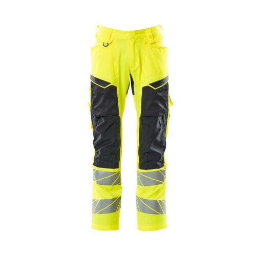 Front - Mascot Mens Accelerate Safe Hi-Vis Trousers