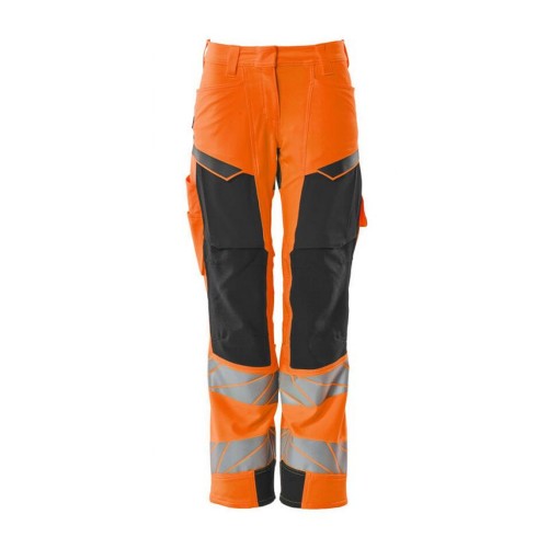 Front - Mascot Womens/Ladies Accelerate Safe Hi-Vis Work Trousers
