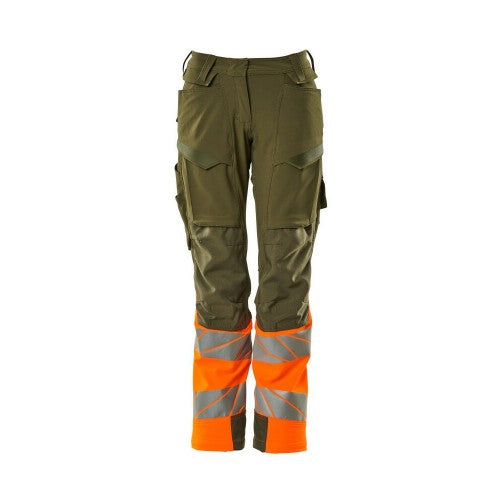 Front - Mascot Womens/Ladies Accelerate Safe Hi-Vis Work Trousers