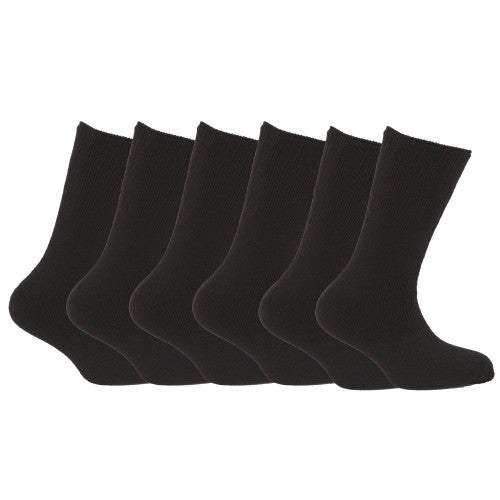Front - FLOSO Mens Premium Quality Multipack 1.9 Tog Thermal Socks (Pack Of 6)
