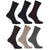 Front - Mens 100% Cotton Plain Work/Casual Socks (Pack Of 6)