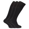 Front - Mens Wool Blend Long Length Socks With Padded Sole (Pack Of 3)