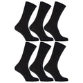 Front - Mens 100% Cotton Non Elastic Top Gentle Grip Socks (Pack Of 6)