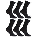 Front - Mens Bamboo Super Soft Work/Casual Non Elastic Top Socks (Pack Of 6)