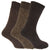 Front - Mens Wool Blend Fully Cushioned Thermal Boot Socks (Pack Of 3)