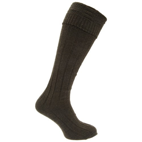Front - Mens Scottish Highland Wear Wool Kilt Hose Socks (1 Pair)