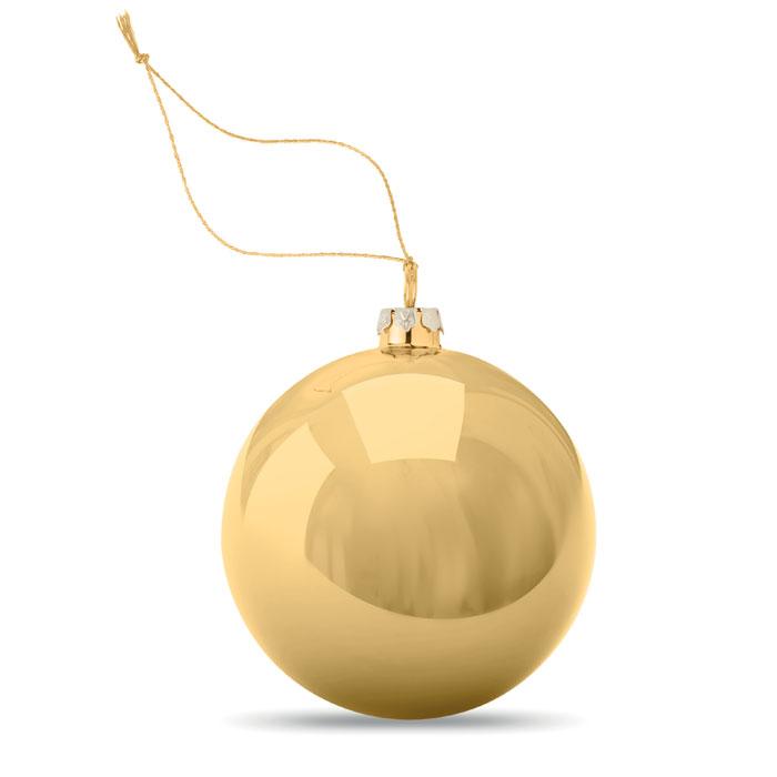 Gold - Back - MidOcean Happy Sublimation Ball Christmas Decoration