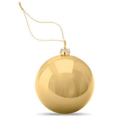 Gold - Back - MidOcean Happy Sublimation Ball Christmas Decoration