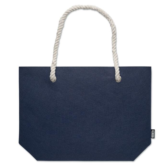 Blue - Lifestyle - MidOcean Feltsea RPET Felt Beach Shopper Bag
