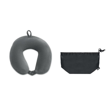 Stone Grey - Side - MidOcean Hedrest Travel Pillow