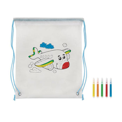Baby Blue - Lifestyle - MidOcean Carrydraw Non-Woven Drawstring Bag