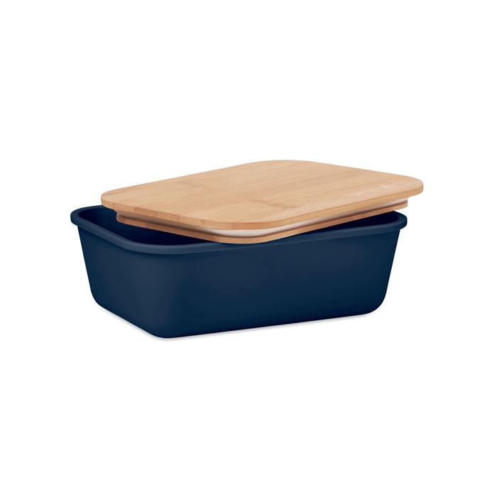 French Navy - Side - MidOcean Thursday Bamboo 1L Lunch Box