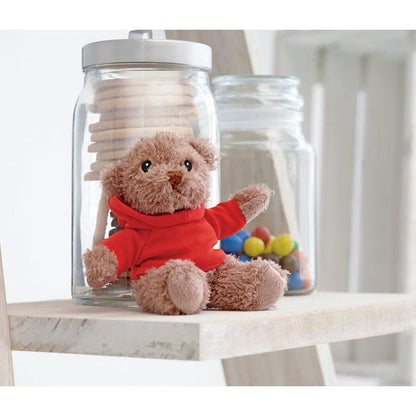 Red - Back - MidOcean Johnny Teddy Bear Plush Toy