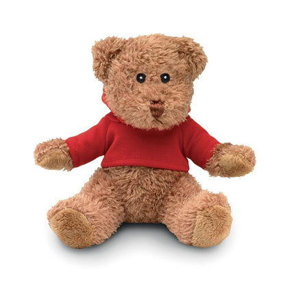 Red - Front - MidOcean Johnny Teddy Bear Plush Toy