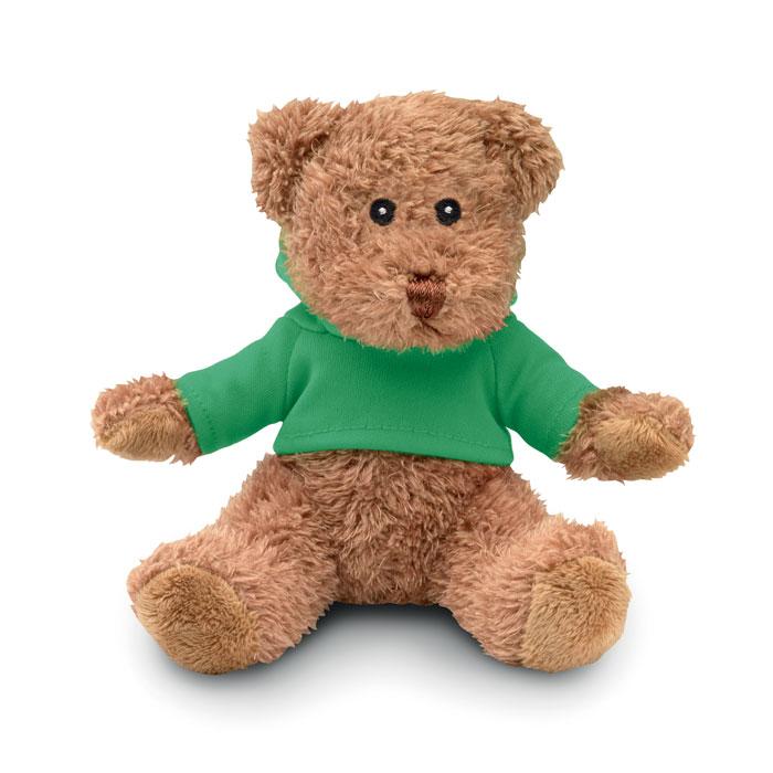 Green - Front - MidOcean Johnny Teddy Bear Plush Toy