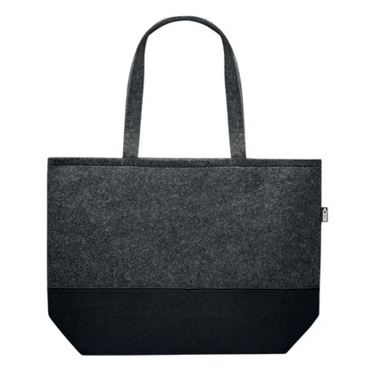 Front - MidOcean Duo Indico RPET Felt Shopper Bag