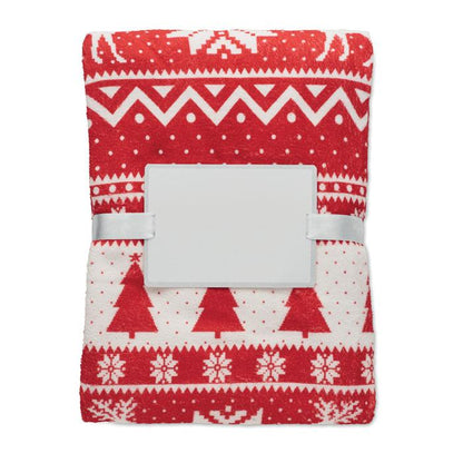 Red - Side - MidOcean TOSTI RPET Fleece Blanket