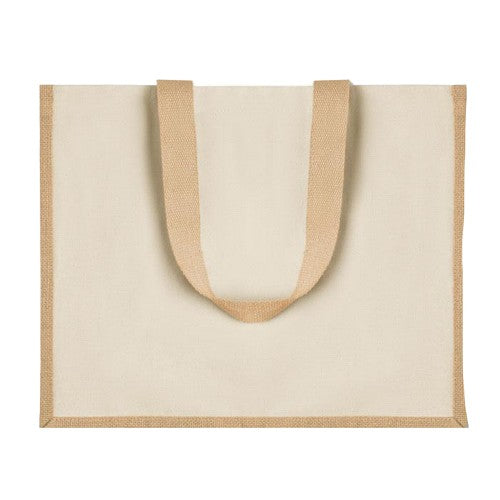 Front - MidOcean Campo De Fiori Jute Shopper Bag
