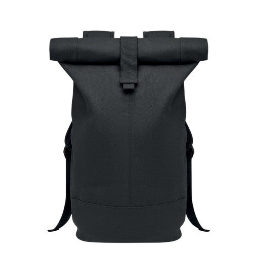 Front - MidOcean Zurich Roll Washed Canvas Backpack