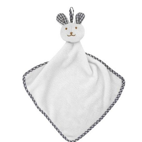 White - Front - MidOcean Baby Hug Me Rabbit Plush Hand Towel
